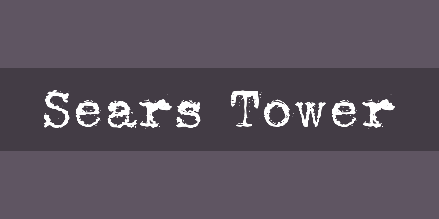 Пример шрифта Sears Tower